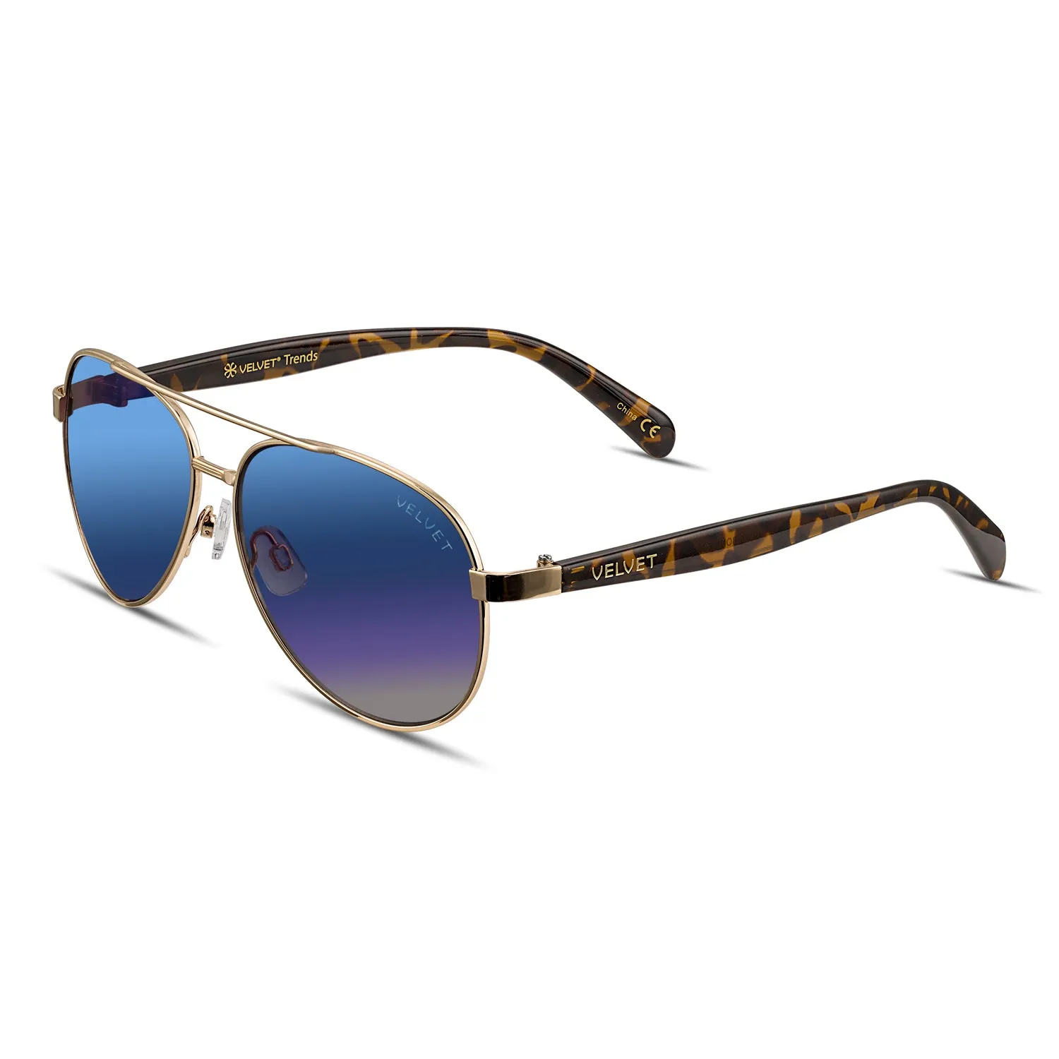Velvet Eyewear Aviator Flash Sunglass Style Box
