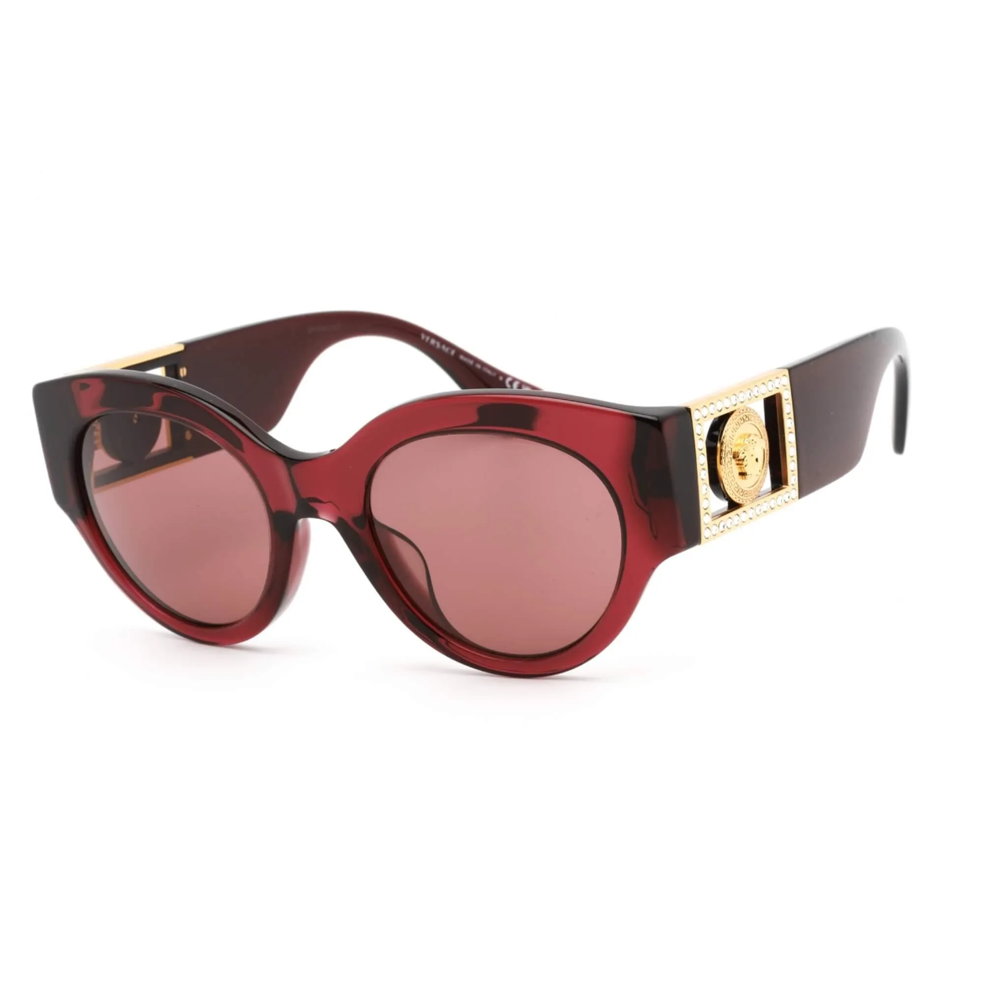 Versace Women's Sunglasses - Transparent Burgundy Frame Red Lens | 0VE4438B 538569