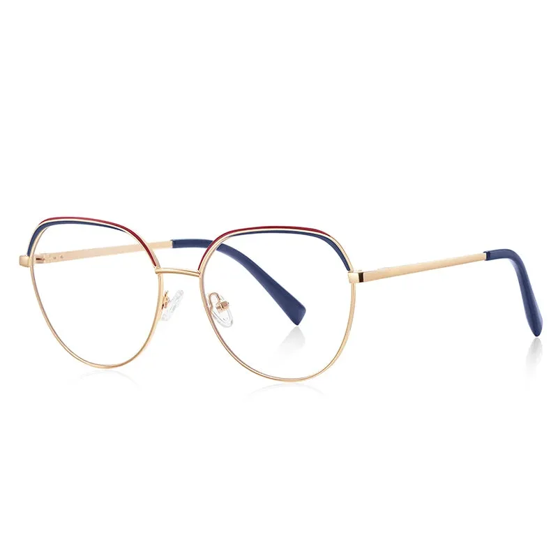 Vicky Unisex Full Rim Flat Top Round Tr 90 Titanium Reading Glasses 3098