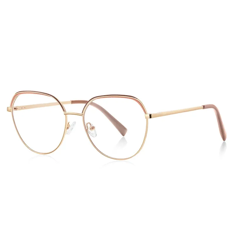 Vicky Unisex Full Rim Flat Top Round Tr 90 Titanium Reading Glasses 3098