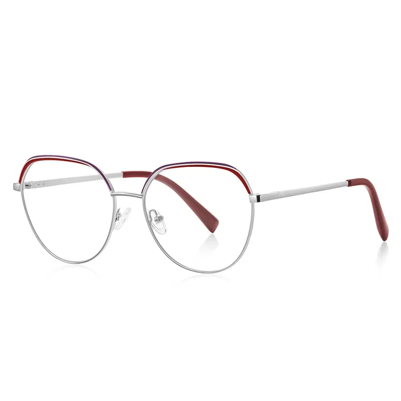 Vicky Unisex Full Rim Flat Top Round Tr 90 Titanium Reading Glasses 3098
