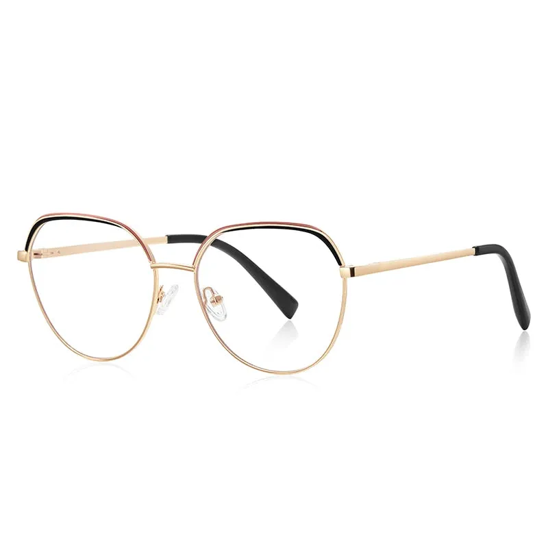 Vicky Unisex Full Rim Flat Top Round Tr 90 Titanium Reading Glasses 3098