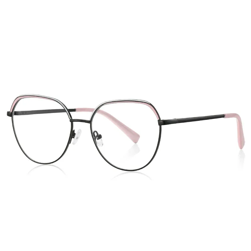 Vicky Unisex Full Rim Flat Top Round Tr 90 Titanium Reading Glasses 3098