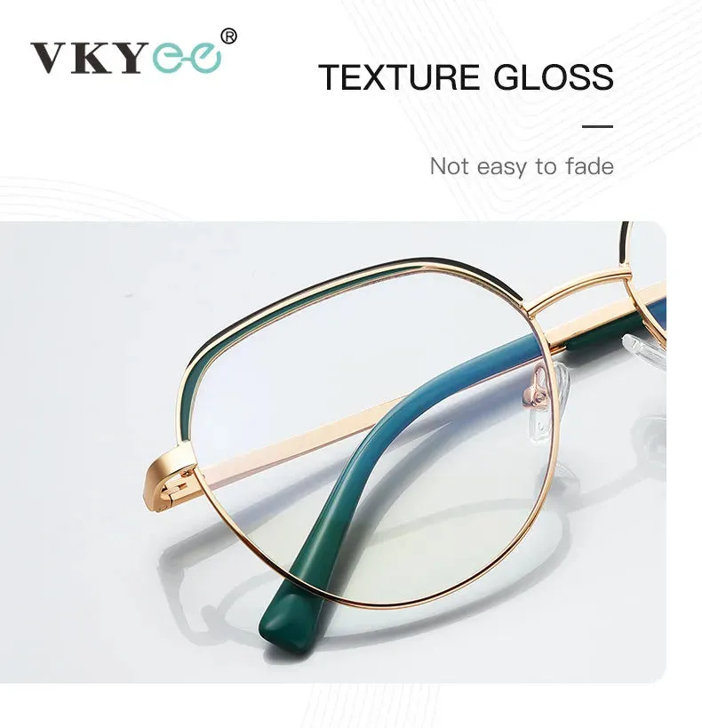 Vicky Unisex Full Rim Flat Top Round Tr 90 Titanium Reading Glasses 3098