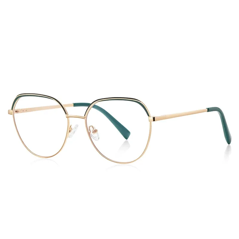 Vicky Unisex Full Rim Flat Top Round Tr 90 Titanium Reading Glasses 3098