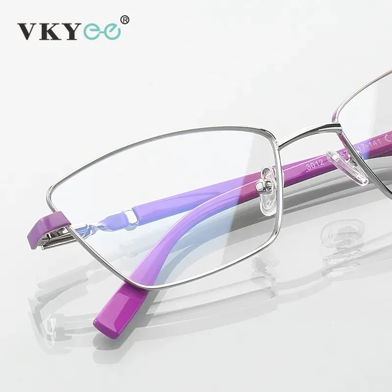 Vicky Unisex Full Rim Square Stainless Steel Reading Glasses 3012