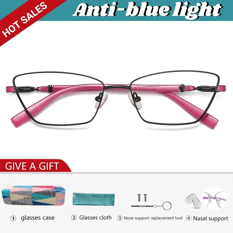 Vicky Unisex Full Rim Square Stainless Steel Reading Glasses 3012