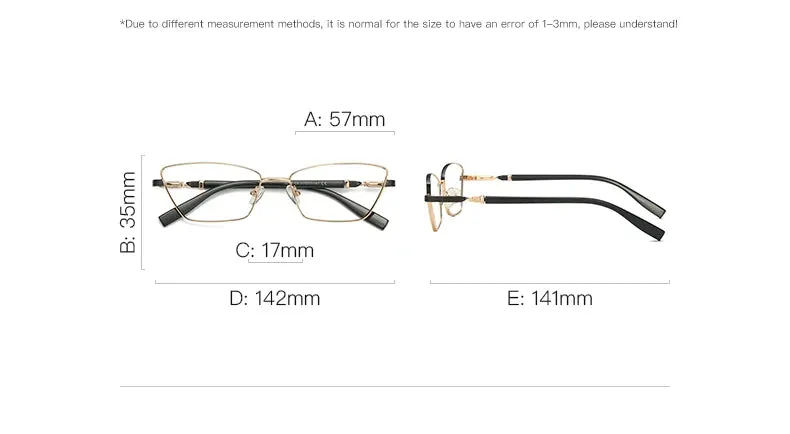Vicky Unisex Full Rim Square Stainless Steel Reading Glasses 3012