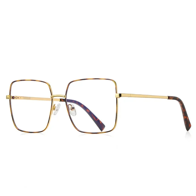 Vicky Unisex Full Rim Stainless Steel Square Reading Glasses 3089
