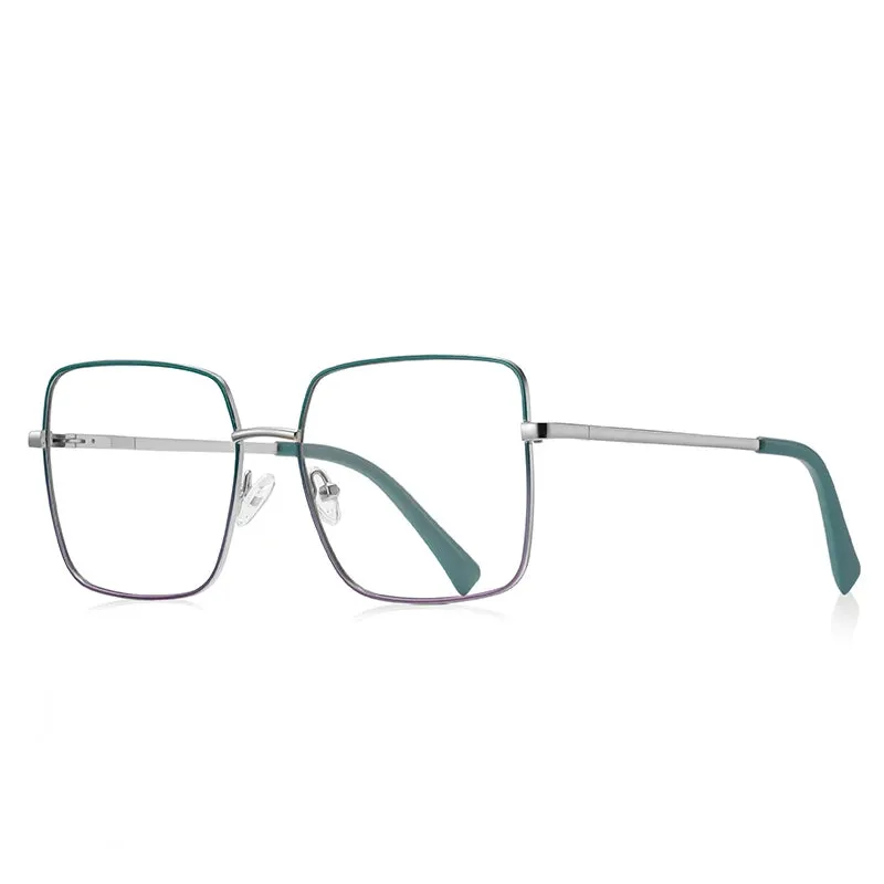 Vicky Unisex Full Rim Stainless Steel Square Reading Glasses 3089