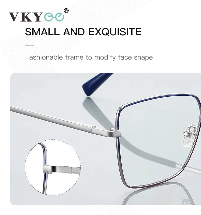 Vicky Women's Full Rim Large Butterfly Alloy Reading Glasses 3088