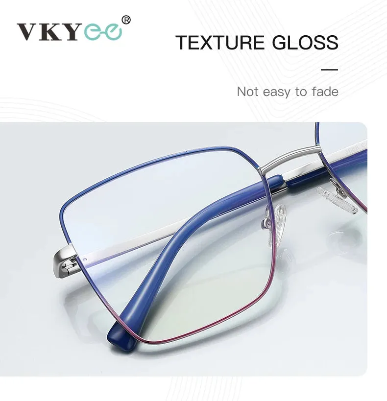 Vicky Women's Full Rim Large Butterfly Alloy Reading Glasses 3088