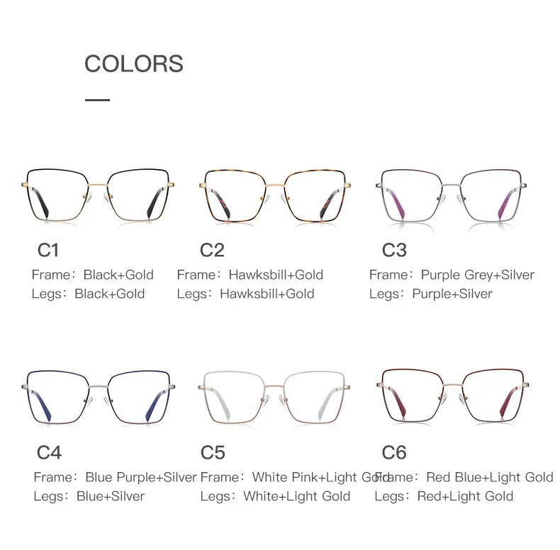 Vicky Women's Full Rim Large Butterfly Alloy Reading Glasses 3088