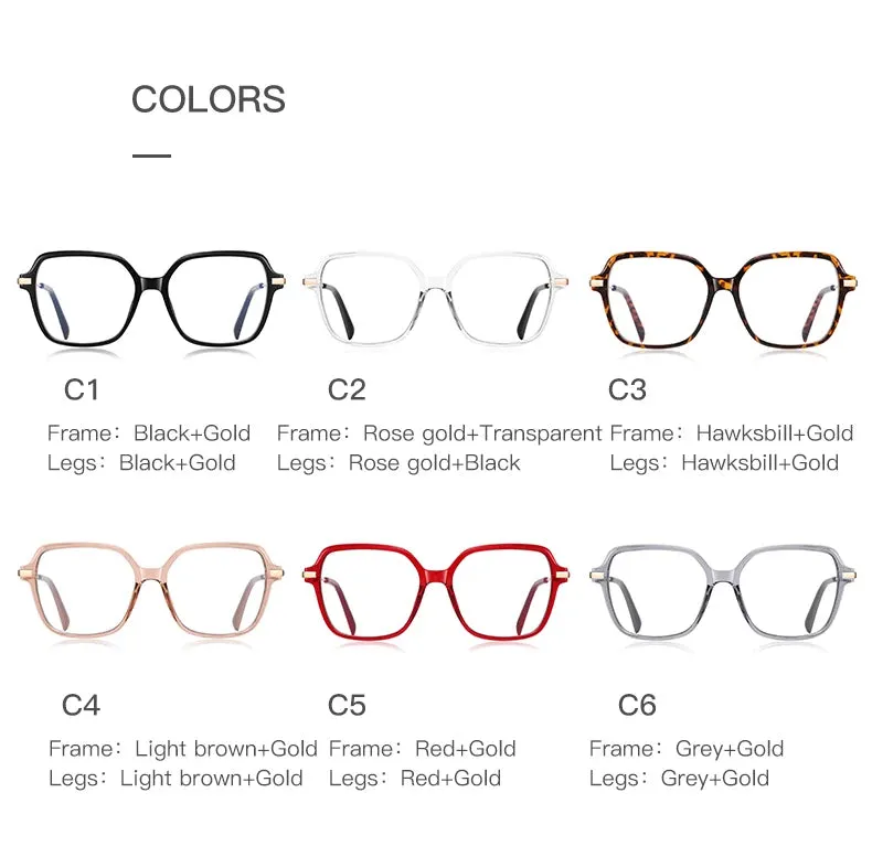 Vicky Women's Full Rim Large Polygon Tr 90 Alloy Reading Glasses 2211