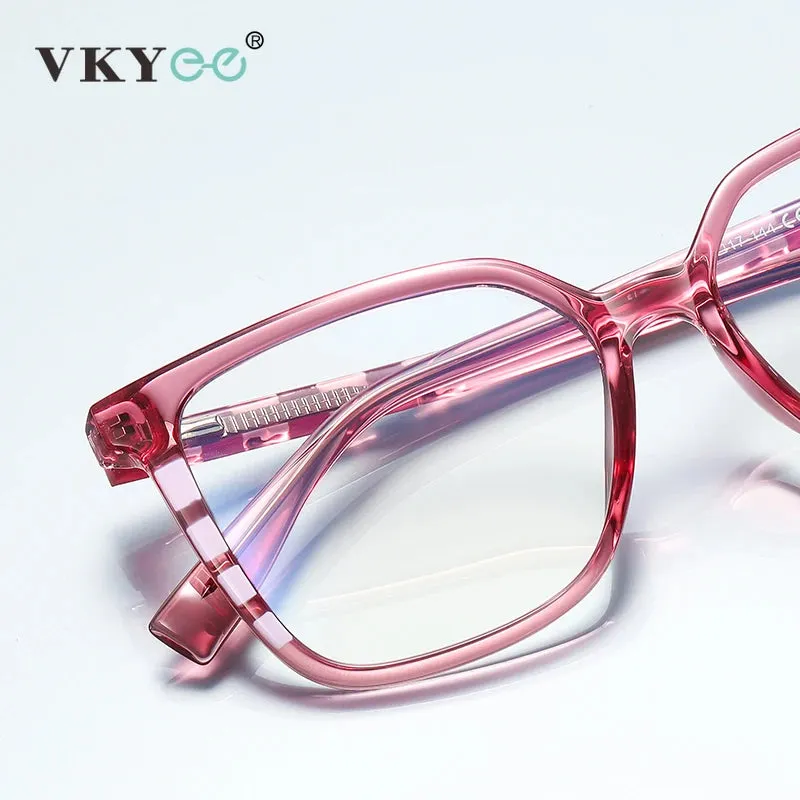 Vicky Women's Full Rim Large Square PC Alloy Reading Glasses 2132