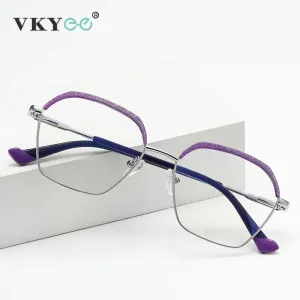 Vicky Women's Full Rim Polygon Alloy Reading Glasses 3017