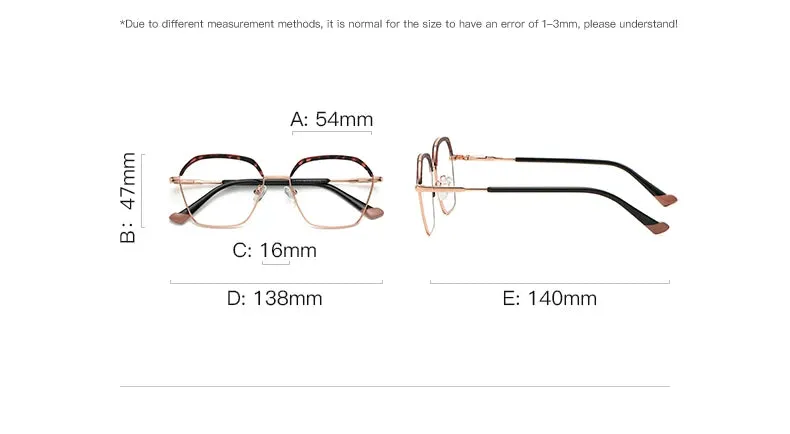 Vicky Women's Full Rim Polygon Alloy Reading Glasses 3017