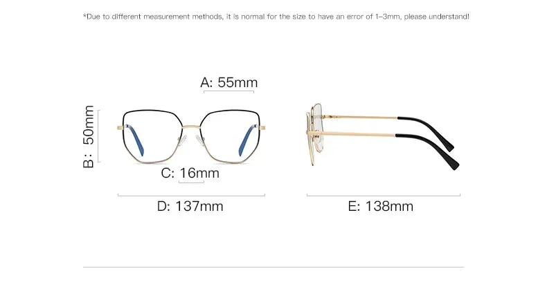 Vicky Women's Full Rim Polygon Square Stainless Steel Reading Glasses 3093