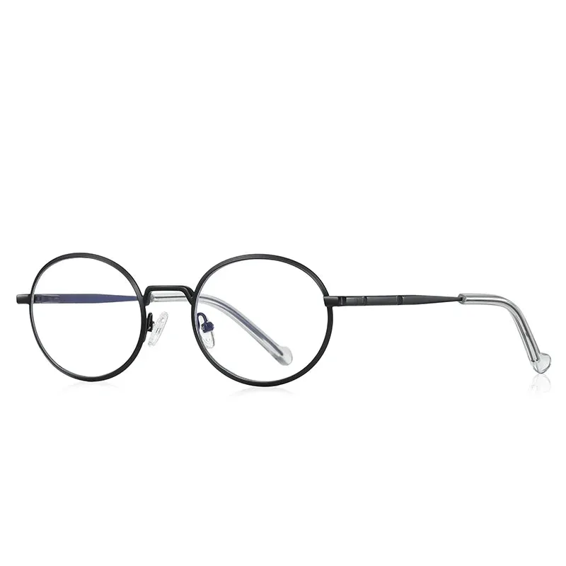 Vicky Women's Full Rim Round Stainless Steel Reading Glasses 3058