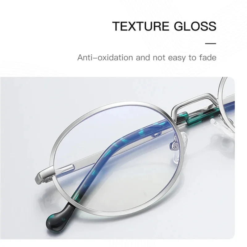 Vicky Women's Full Rim Round Stainless Steel Reading Glasses 3058