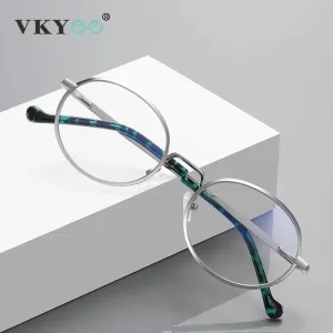Vicky Women's Full Rim Round Stainless Steel Reading Glasses 3058