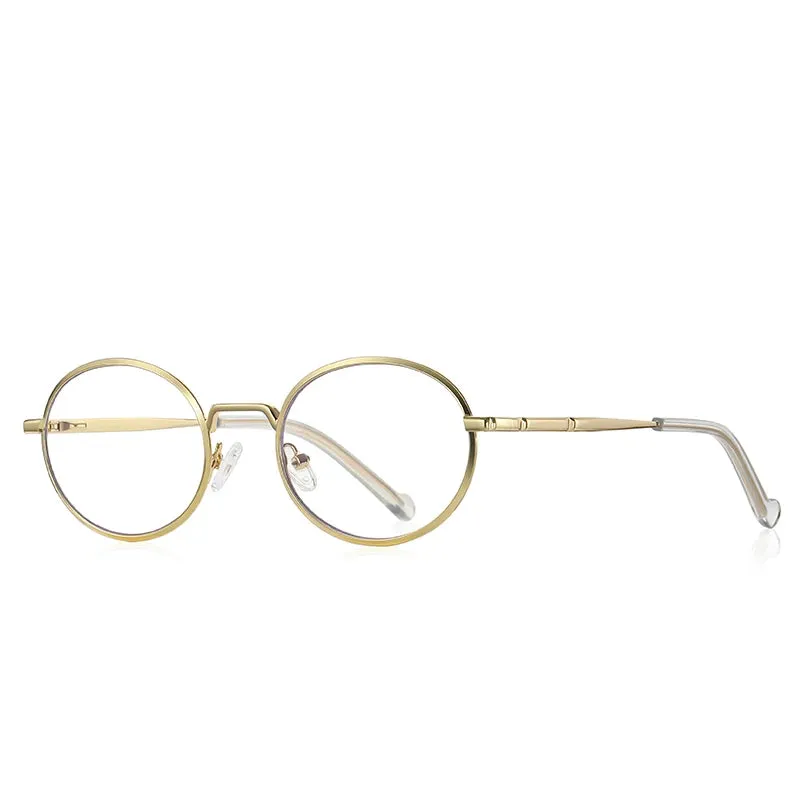 Vicky Women's Full Rim Round Stainless Steel Reading Glasses 3058