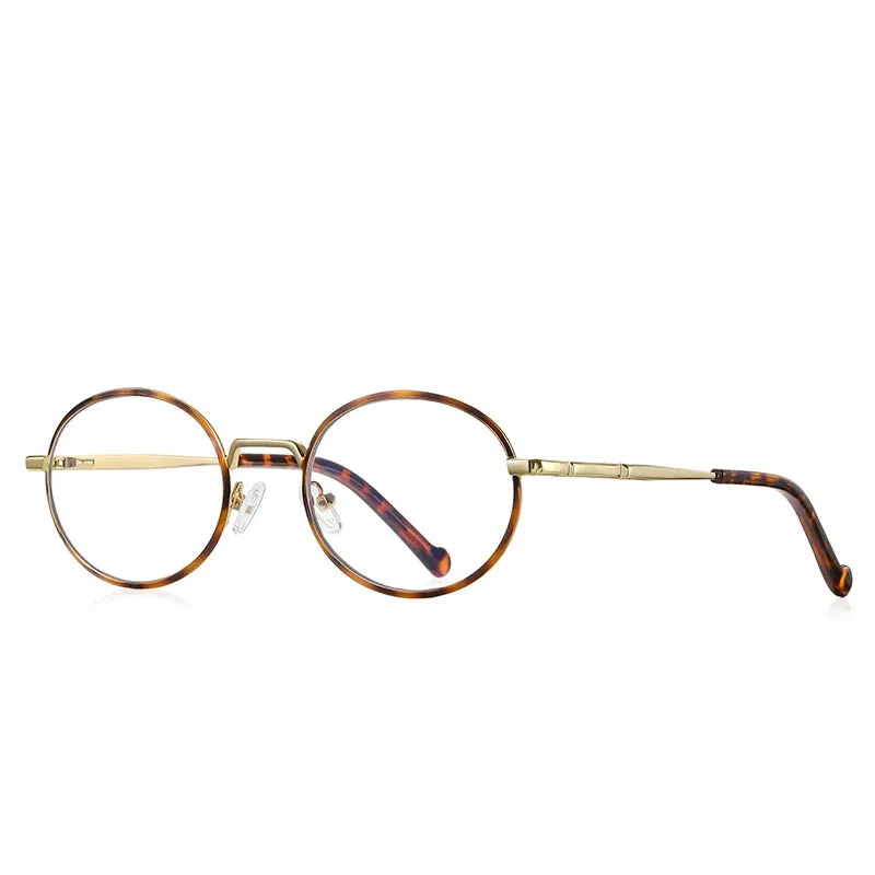Vicky Women's Full Rim Round Stainless Steel Reading Glasses 3058