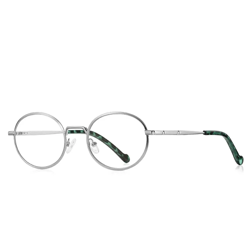 Vicky Women's Full Rim Round Stainless Steel Reading Glasses 3058