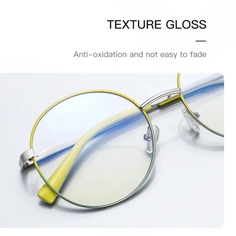 Vicky Women's Full Rim Stainless Steel Round Reading Glasses 3082