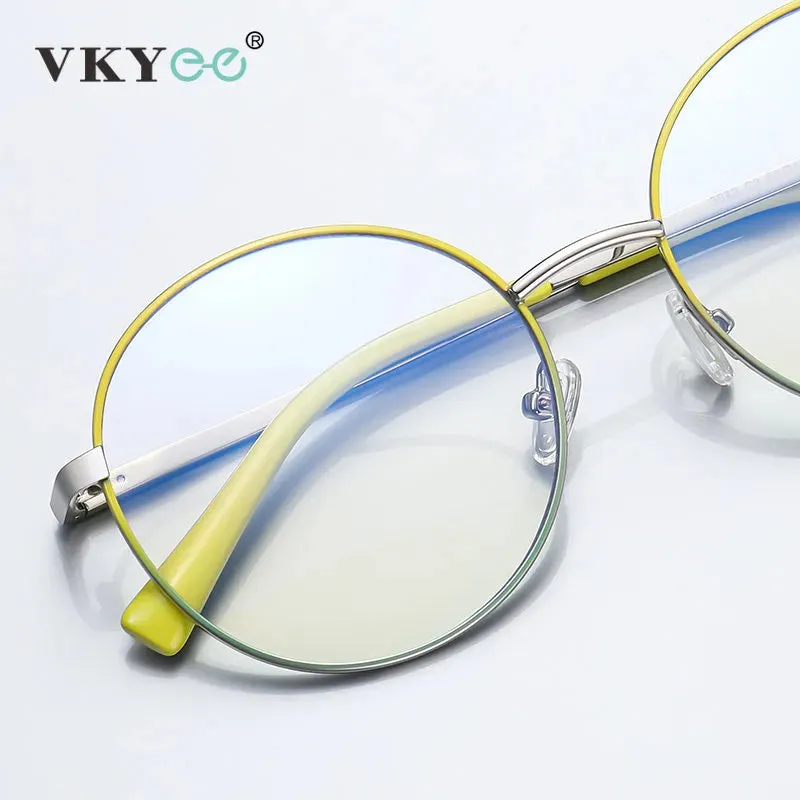 Vicky Women's Full Rim Stainless Steel Round Reading Glasses 3082