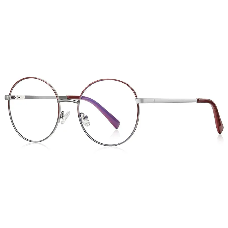 Vicky Women's Full Rim Stainless Steel Round Reading Glasses 3082