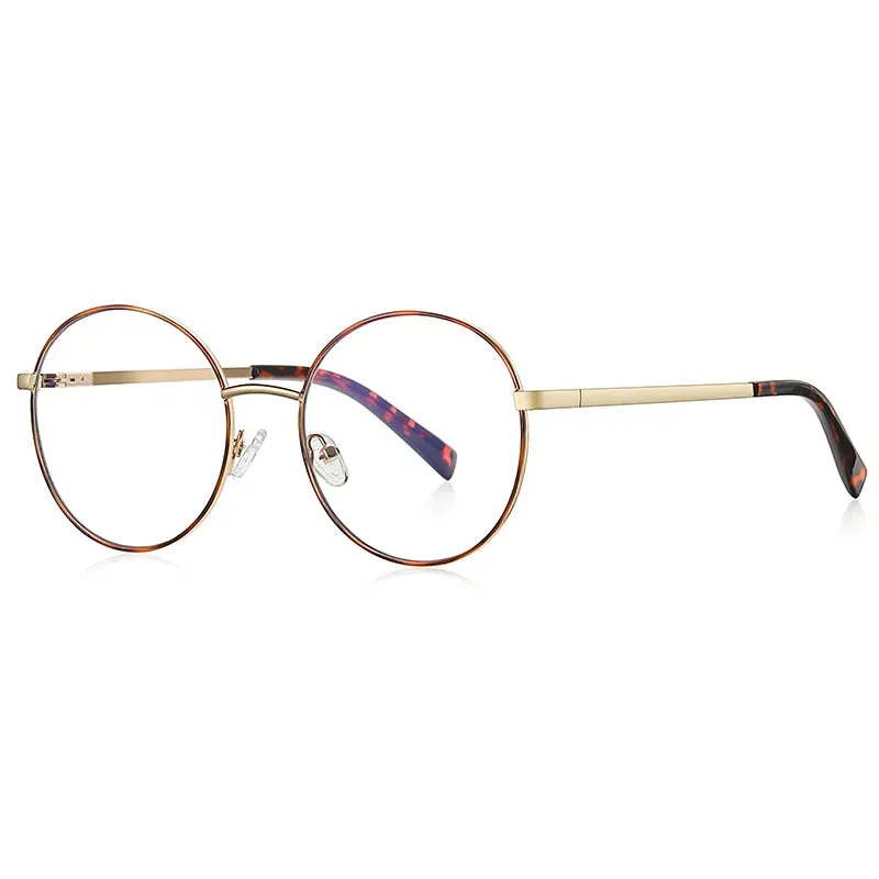 Vicky Women's Full Rim Stainless Steel Round Reading Glasses 3082