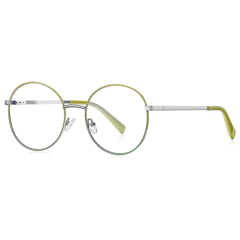 Vicky Women's Full Rim Stainless Steel Round Reading Glasses 3082