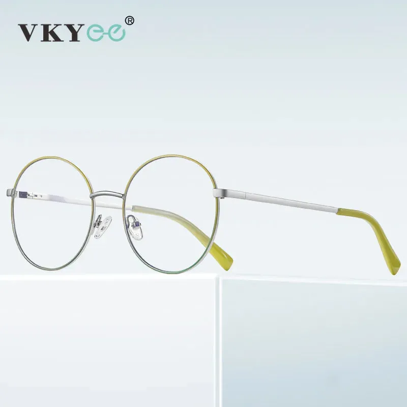 Vicky Women's Full Rim Stainless Steel Round Reading Glasses 3082