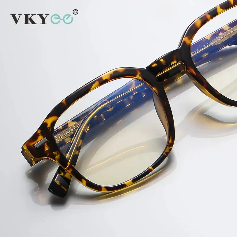 Vicky Women's Full Rim Tr 90 Stainless Steel Square Reading Glasses 2118