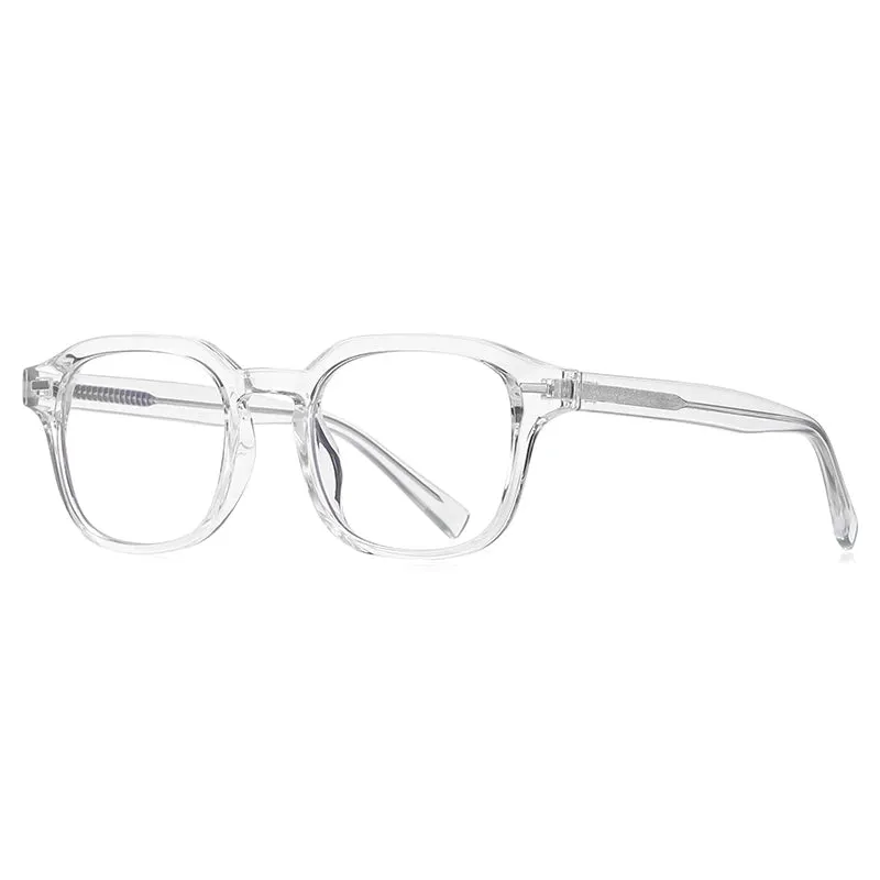 Vicky Women's Full Rim Tr 90 Stainless Steel Square Reading Glasses 2118