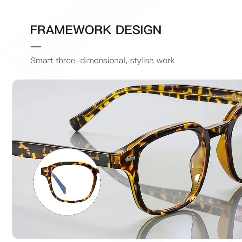 Vicky Women's Full Rim Tr 90 Stainless Steel Square Reading Glasses 2118