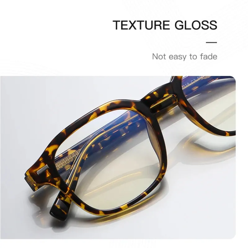 Vicky Women's Full Rim Tr 90 Stainless Steel Square Reading Glasses 2118