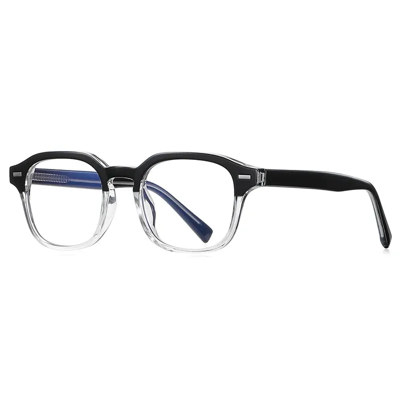 Vicky Women's Full Rim Tr 90 Stainless Steel Square Reading Glasses 2118