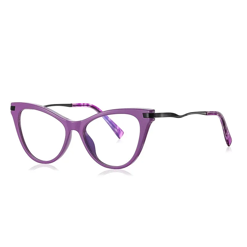 Vicky Women's Full Rim Tr 90 Titanium Cat Eye Reading Glasses 2109