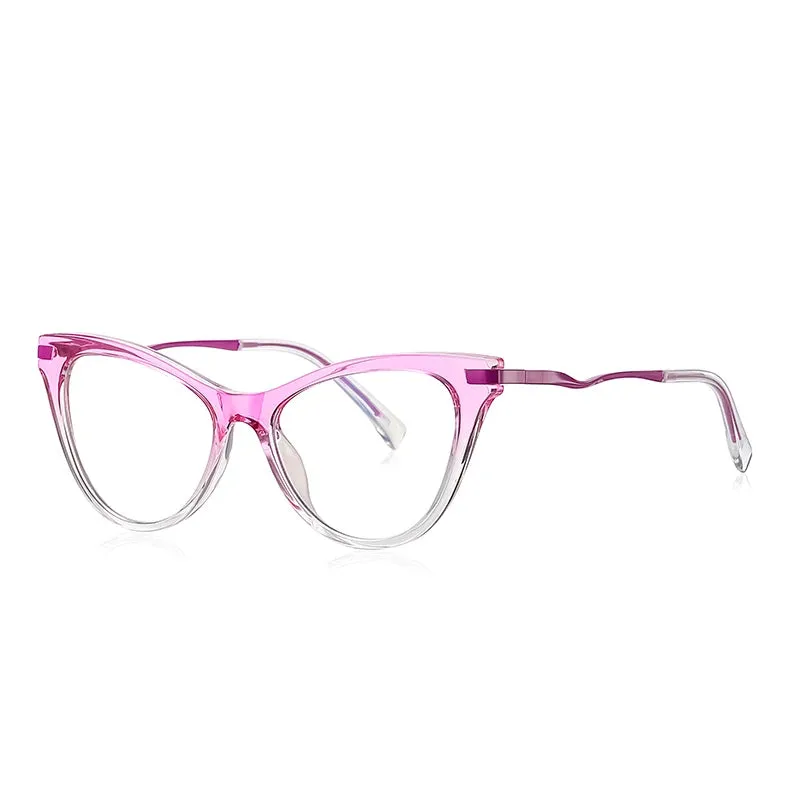Vicky Women's Full Rim Tr 90 Titanium Cat Eye Reading Glasses 2109