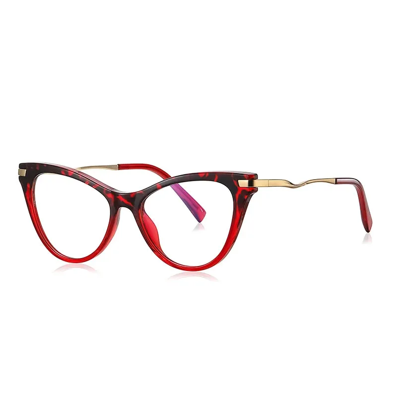 Vicky Women's Full Rim Tr 90 Titanium Cat Eye Reading Glasses 2109