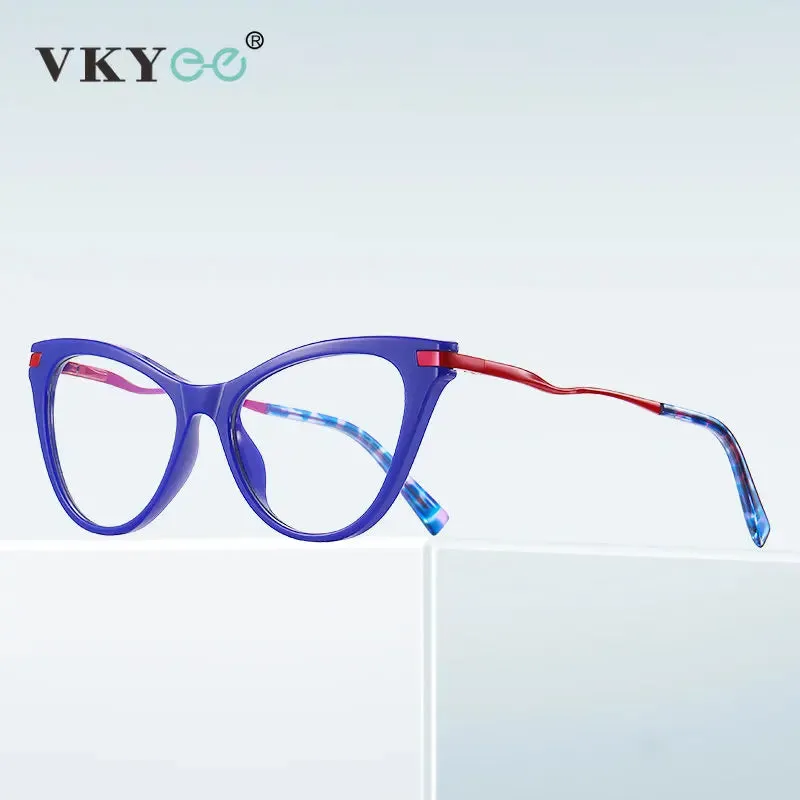 Vicky Women's Full Rim Tr 90 Titanium Cat Eye Reading Glasses 2109