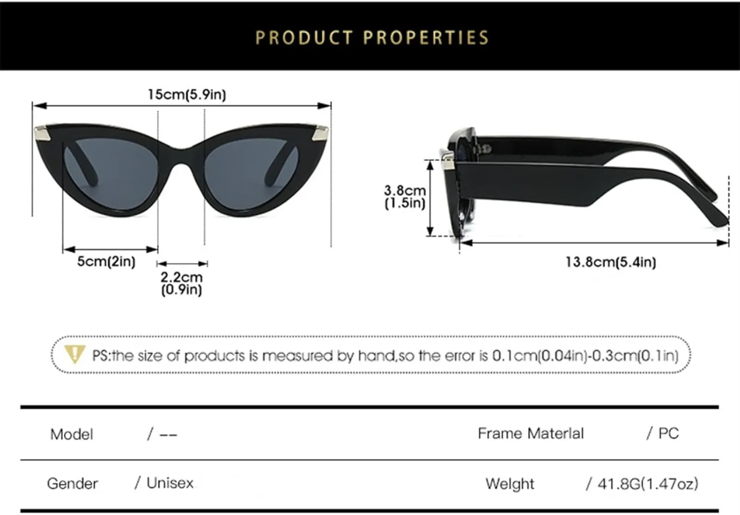 Vintage Cat Eye Sunglasses Men Women Gradient Shades