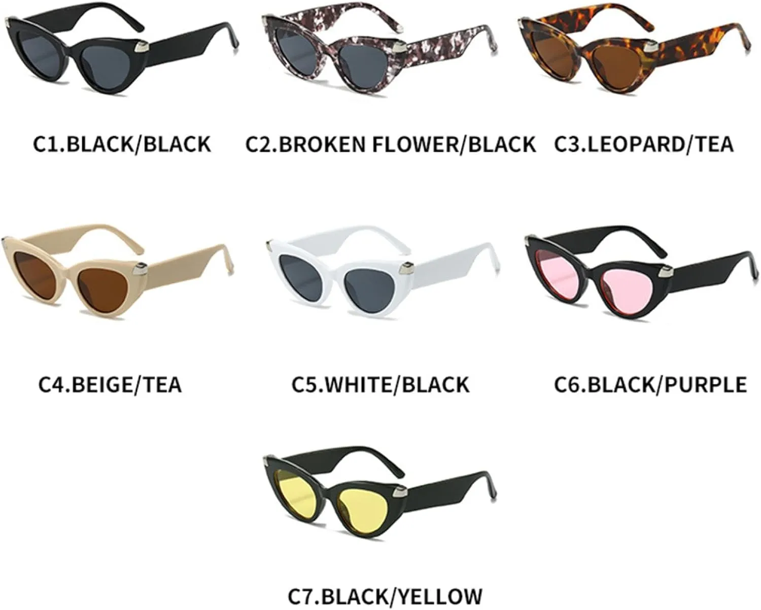 Vintage Cat Eye Sunglasses Men Women Gradient Shades