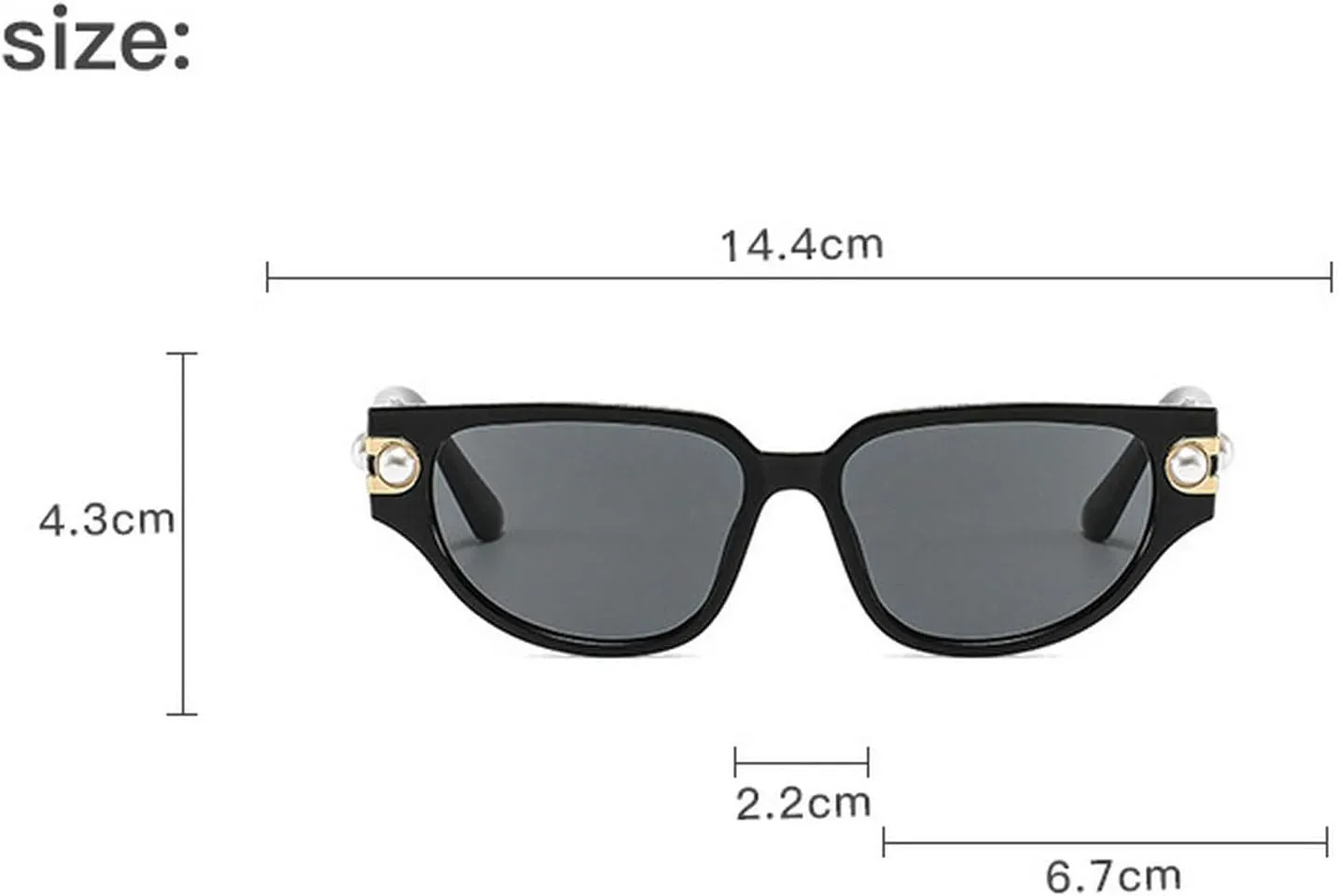 Vintage Cat Eye Sunglasses Women Sun Glasses For Female Luxury Pearl Sunglasses Trendy Sexy Ladies Elegant Eyeglasses UV400