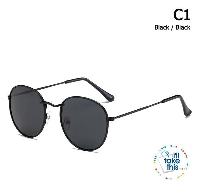 Vintage Classic 3447 Round Metal Style Polarized Sunglasses Unisex Vintage Retro Sunglasses