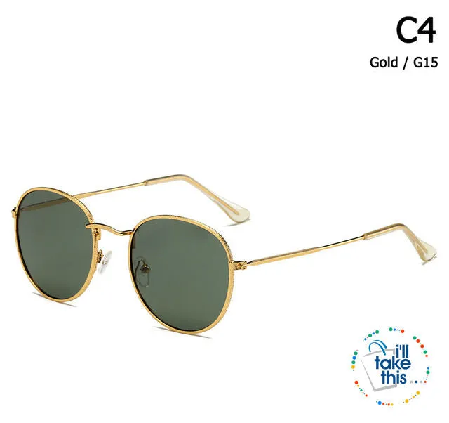 Vintage Classic 3447 Round Metal Style Polarized Sunglasses Unisex Vintage Retro Sunglasses