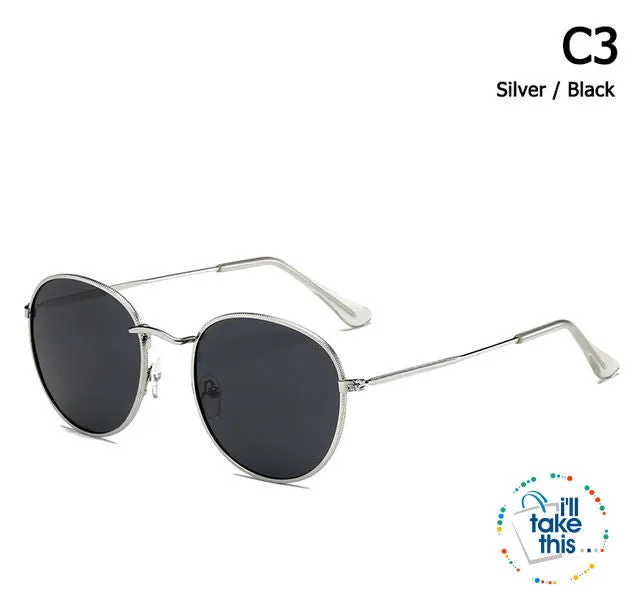 Vintage Classic 3447 Round Metal Style Polarized Sunglasses Unisex Vintage Retro Sunglasses