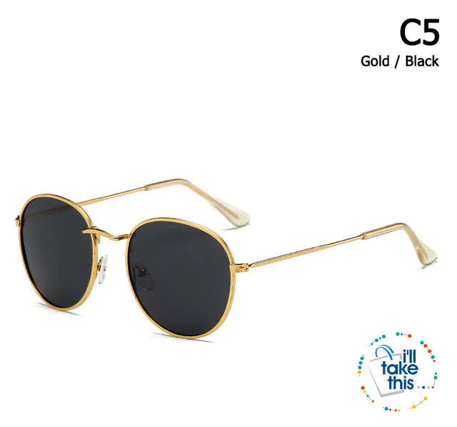 Vintage Classic 3447 Round Metal Style Polarized Sunglasses Unisex Vintage Retro Sunglasses